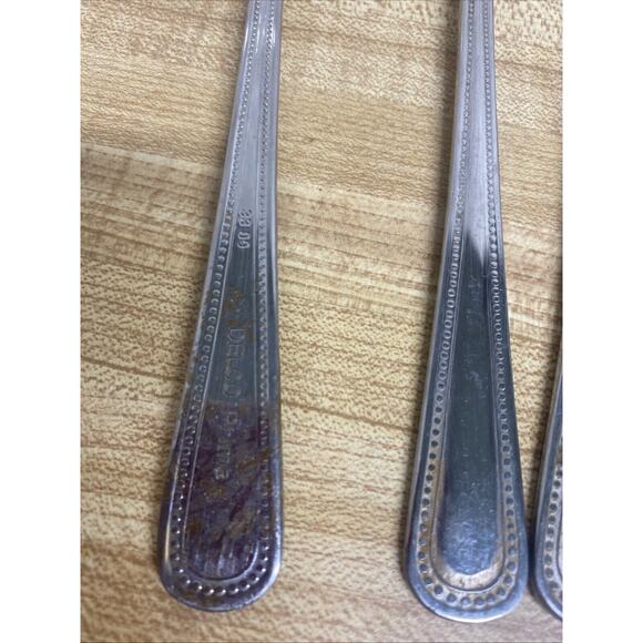 Vintage Delco PRIMA 3309 STAINLESS Steel Ice Tea Spoons Set (4) 7.25” Long - Picture 5 of 5